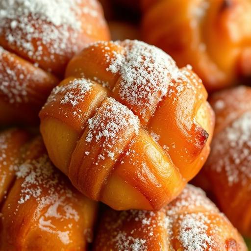 A plate of sticky and sweet Koeksisters, a South African pastry