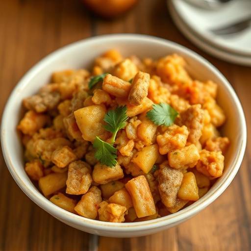 A vibrant bowl of pap, a staple in South African cuisine.
